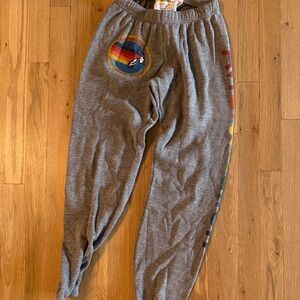 Gray aviator nation sweatpants